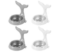 MINAOLULUS Cenicero de Pared Adhesivo de Acero Inoxidable, Plegable, Set de 4 Piezas (Color Claro y Gris), Compacto y Fácil de Limpiar Hogar, Baño y Oficina, Contenedor de Cenizas Interior