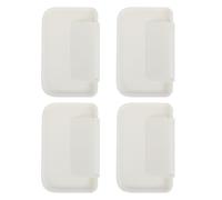 MINAOLULUS Estante Plegable de Pared Adhesivo de Plástico Blanco Pequeño, 4 Unidades, Bandeja sin Taladro para Baño, Cocina y Organización de Espacio en Hogar y Oficina
