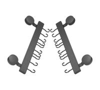 MINAOLULUS Gancho de Cocina Ventosa de Aluminio y Abs, 50cm 10 Ganchos Ajustables para Almacenamiento Organizado sin Taladro en Cocina y Laterales de Frigorífico