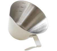 MINAOLULUS Taza Medidora de Acero Inoxidable para Espresso de 100ml Control de Flujo y Diseño Elegante para Uso en Cafeterías y Hogar