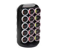 Mind Reader Almacenamiento de cápsulas de café de una sola porción, capacidad para 30 cápsulas, organizador de encimera, 6.75 pulgadas de largo x 6.25 pulgadas de ancho x 12.5 pulgadas de alto, negro