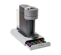 Mind Reader 'Anchor' para 50 cápsulas Nespresso, cajón de almacenamiento de cápsulas de café plateado