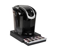Mind Reader Cajón y soporte para cápsulas de café de una sola porción, estación de 30 capacidades y organizador de almacenamiento, bandeja extraíble para condimentos