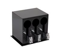 Mind Reader Dispensador de 3 utensilios, 24 unidades. Capacidad por compartimento, almacenamiento de cubiertos, organizador de encimera, cocina y sala de descanso, 5.75 pulgadas de largo x 7 pulgadas