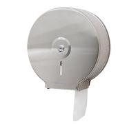 Mind Reader Dispensador de Rollos de baño, Soporte de Papel higiénico Comercial montado en la Pared para baño, Restaurante, Campus, Compartimento Recargable con Bloqueo, Incluye Llaves, Acero