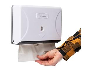 Mind Reader Dispensador de toallas de papel multiplegado forma cuadrada blanco