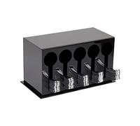 Mind Reader Soporte para utensilios de cocina, dispensador de cubiertos, clasificador de cubiertos para restaurante, comedor, picnic, negro, 5 compartimentos