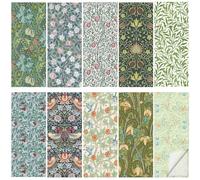 Mindsoft 20 servilletas de tela vintage de William Morris con flores de 15.7 x 15.7 pulgadas, lino, acuarela, lavables, florales, suaves, absorbentes, cuadradas, decoración de mesa para cocina, boda