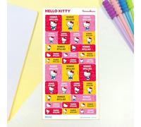 MINE STAMP - 60 Etiquetas Cuadradas Termoadhesivas Hello Kitty & Friends
