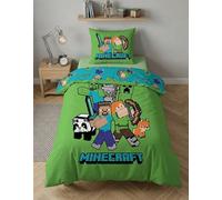 Minecraft Classic Crew Funda Nórdica Cama 90 140x200 + Funda Almohada Verde