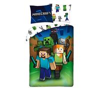 Halantex Funda nórdica Minecraft para Cama 90 (140x200) + funda almohada 70x90 100% algodón