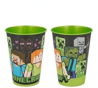 MINECRAFT Juego de 2 vasos Creeper y Steve, 430 ml