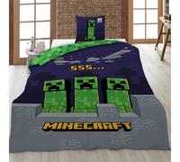 Minecraft Juego Ropa De Cama 2 Piezas 135x200 cm 80x80 cm, Aymax