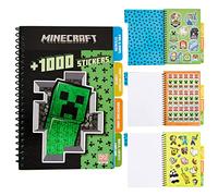 Minecraft Libro de Pegatinas Infantiles - 28 Hojas Con Más de 1000 Pegatinas para Coleccionistas y Scrapbooking - Juguetes y Merchandising Gamer