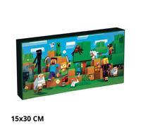 Minecraft lienzo isométrico iluminado de 30 cm x 15 cm, con licencia