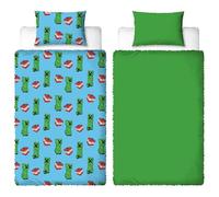 Minecraft Official Single Duvet Cover Set, Warmer Design | Reversible 2 Sided Fleece Bedding Cover Official Merchandise Including Matching Pillow Cases