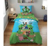 Minecraft Outdoor Mobs Funda Nórdica Cama 90 140x200 + Funda Almohada 65x65