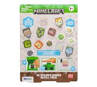 Minecraft - Paquete de recambio para hacer calcomanías 3D, haz más de 30 calcomanías de coctelera con gemas, gránulos y fondos, compatible con Minecraft Sticker Maker (se vende por separado