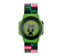 Minecraft Reloj Digital de Cuarzo para niño con Correa de plástico MIN4223 AMZ, Verde, Correa