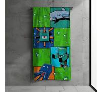 Minecraft Toalla de baño Creeper Tower 75 x 150 cm, 100% algodón, toalla de playa, toalla de playa, toalla de baño, toalla de sauna, baño, secado rápido, playa (caja)