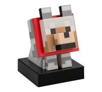 Paladone Lámpara Icono Minecraft Wolf - Figura iluminada 11 cm para dormitorio y escritorio - a pilas