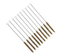 Minflora 10 cepillos de tubería de 10 mm, cepillos de alambre para eliminación de óxido y rebabas en tubos y tubos de acero (15 mm)
