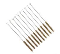 Minflora 10 cepillos de tubería de 10 mm, cepillos de alambre para eliminación de óxido y rebabas en tubos y tubos de acero (25 mm)