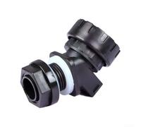 Minflora Grifo de cubo para exteriores con interruptor giratorio de gran diámetro, boquilla de flujo de agua ajustable para botellas de jugo de vino y cubos cuadrados, grifo de perilla de plástico
