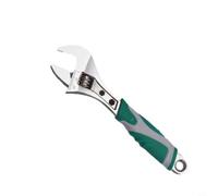Minflora Llave corta ajustable multiusos - Llave inglesa de cromo vanadio de gran apertura para bricolaje y fontanería (10 pulgadas verde)