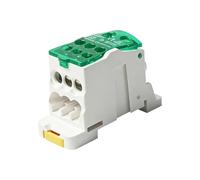 MINGLEA Bloque de terminales montado en riel de caja divisora de una sola etapa con múltiples salidas para cableado eléctrico doméstico e industrial