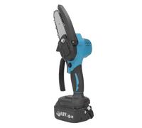 Mingzhe Mini Motosierra Inalámbrica, Herramienta de Mano Ligera para Podar y Cortar Ramas de Jardín Manera Eficiente, Adecuada para Batería 18V