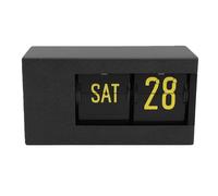 mingzhe Reloj LED con Tapa y Pantalla de Calendario, Giro Automático de Página, 12 Horas Am PM, Reloj Perpetuo Retro para Dormitorio, Sala Estar, Escritorio Oficina
