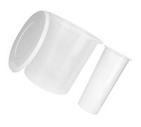 mingzhe Taza de Hielo Raspada Transparente, Cubo de Hielo Reutilizable, Máquina Recargable con Tapa para Cócteles, Batidos, Conos Nieve, Granizados y Sorbetes