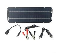 Minhe Kit de panel solar de 60 W, cargador portátil de 12 V con celda de PET y protección de descarga inversa para caravana, coche, furgoneta, barco, carga de batería