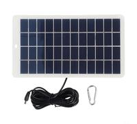 Minhe Panel solar de 12 V 5 W con interfaz CC para exteriores para carga de batería, módulo resistente a la intemperie para luces de jardín, cable de 300 cm