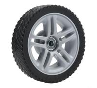 Minhe Ruedas delanteras y traseras para cortacésped de 17 cm, 20 mm, juego de repuesto para suelo consistente para contacto y control (rueda delantera de 17 cm)
