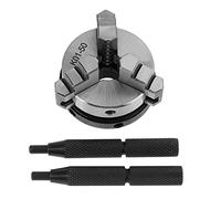Mini 3 mandíbulas giratorias, K01-50 3 mandíbulas manual manual de autocentración, carpintería aire desplazamiento con manómetro