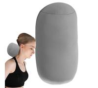 Mini almohada de microperlas de 30 x 16 cm, rollo de almohada de apoyo para el cuello, para avión, coche, reclinable, descanso del mediodía, tomar una siesta en oficinas y aulas