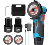 Mini Amoladora Angular 12V Linea Hd | 2 Baterías, 2 discos, cargador y estuche. Mini Radial.