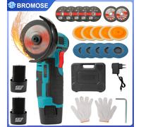 Mini Amoladora Angular Bromose, Mini Amoladora Eléctrica Recargable para el Hogar, Máquina de Pulir, Amoladora Manual Eléctrica Carton box 2 ×Battery