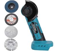 Mini amoladora angular sin escobillas para batería Makita de 18 V (no incluida), herramienta de molienda eléctrica inalámbrica, cortador de mano de potencia compacta de 19500 rpm para molienda de
