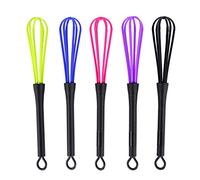 Mini Batidor Espiral Silicona, 5 Uds Colores | Plástico flexible, mezcla tinte capilar, cocina leche huevos, diseño compacto espiralado, herramienta manual práctica