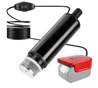 Mini Bomba de Agua Sumergible Compatible con Einhell 18V, 30 L/min Bomba de Agua a Batería Portátil para Barril de Lluvia, Piscina, Estanque y Riego de Jardín (Batería No Incluida)