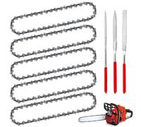 Mini cadena de motosierra de 6 pulgadas, 5 piezas de repuesto de cadena de motosierra, paso LP de 1/4 pulgadas con lima afiladora para motosierras pequeñas inalámbricas, poda de árboles de guardería