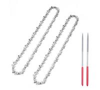 Mini cadena de motosierra de 8 pulgadas, paquete de 2, calibre de 43 pulgadas, paso LP de 1/4 pulgadas, 47 eslabones de transmisión, se adapta a todas las mini motosierras de 8 pulgadas, incluye lima