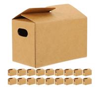 Mini Caja de Papel Kraft Marrón Plegable 30 Uds 3x2x1, 7 Pulgadas