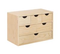 Mini cajonera de madera con seis cajones 28x40x20cm