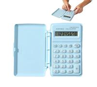 Mini calculadora de bolsillo | Dispositivo de cálculo de bolsillo con tapa - Calculadora de mesa para estudiantes - para estudiantes, profesores, comerciales, cajeros, oficina, escuela, exámenes