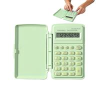 Mini calculadora de bolsillo, herramienta de cálculo portátil con tapa, calculadora portátil para niños | para profesores, oficina, casa, exámenes escolares, casieros