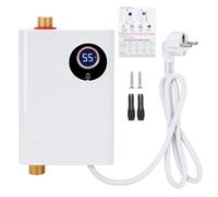 Mini calentador de agua sin tanque, 3800 W, 220 V, Calentador de agua eléctrico instantáneo para cocina, almacenamiento debajo de la mesa con indicador de temperatura LCD